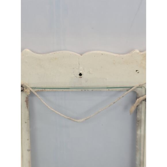 Vintage Ceramic Ornate Picture Frame, Convex Glass Cream - Picture 4 of 5